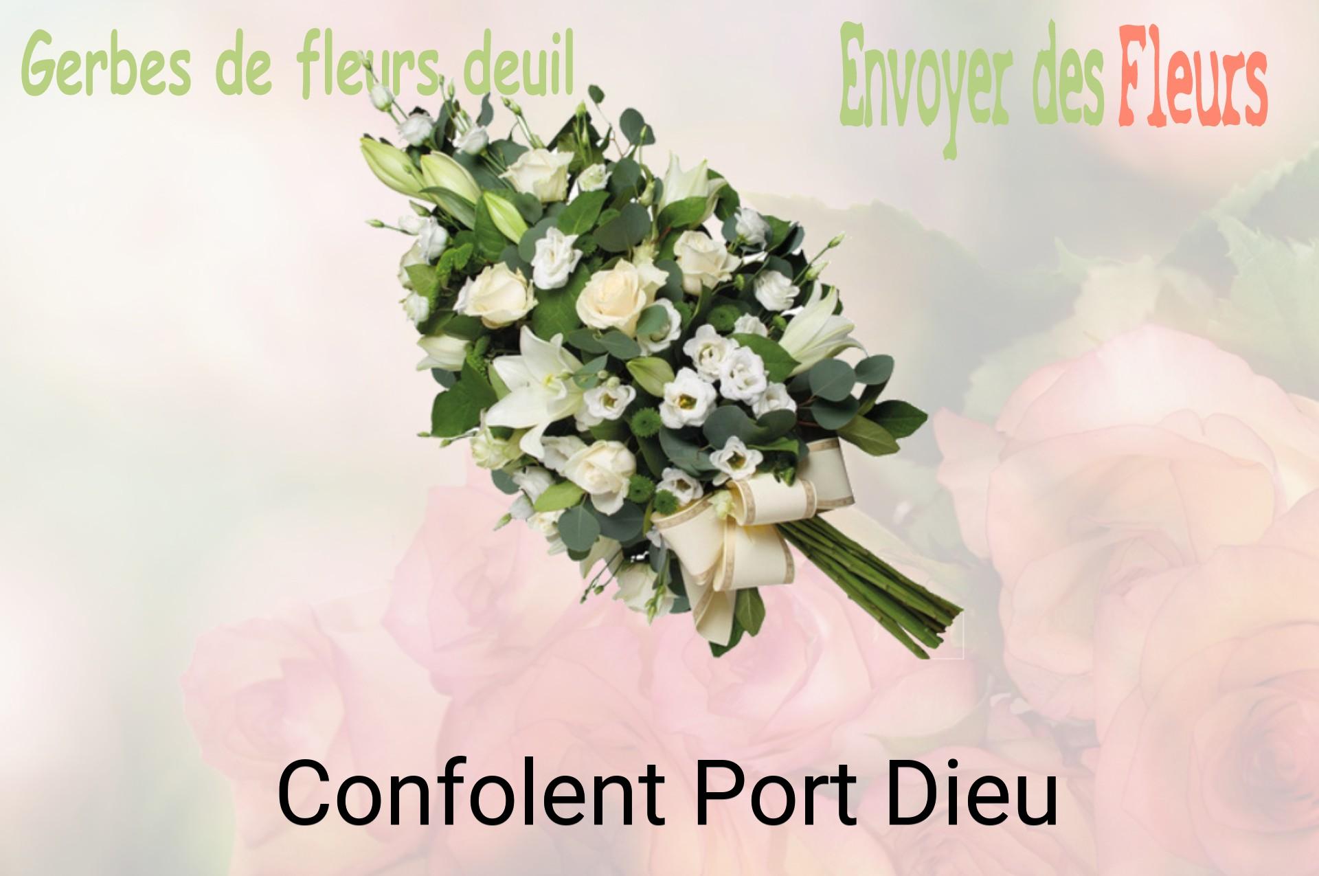Gerbe de fleurs de deuil livrée à Confolent-Port-Dieu
